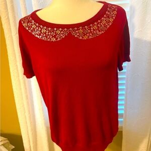 Debbie Morgan Red Sweater XL